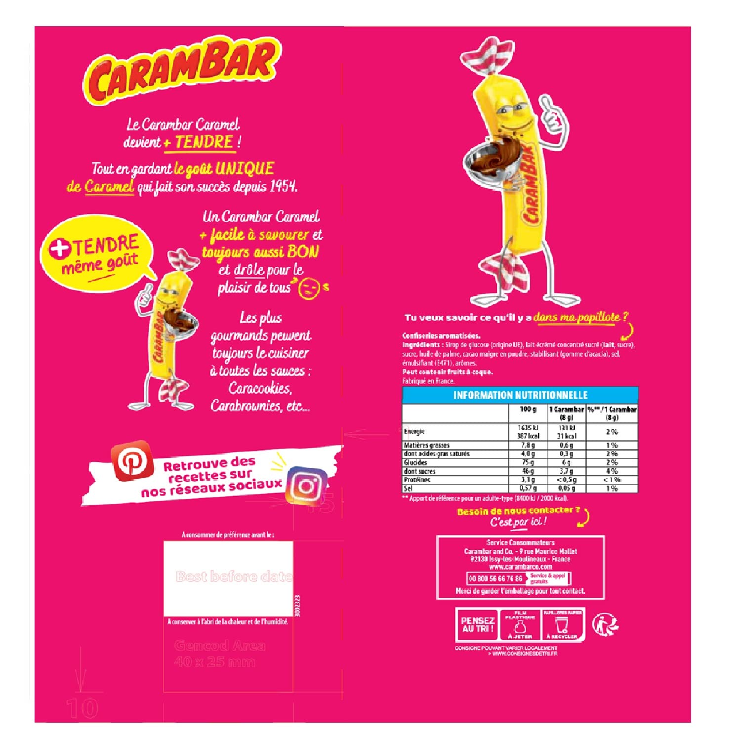 Carambar Mini Tendre 200 g