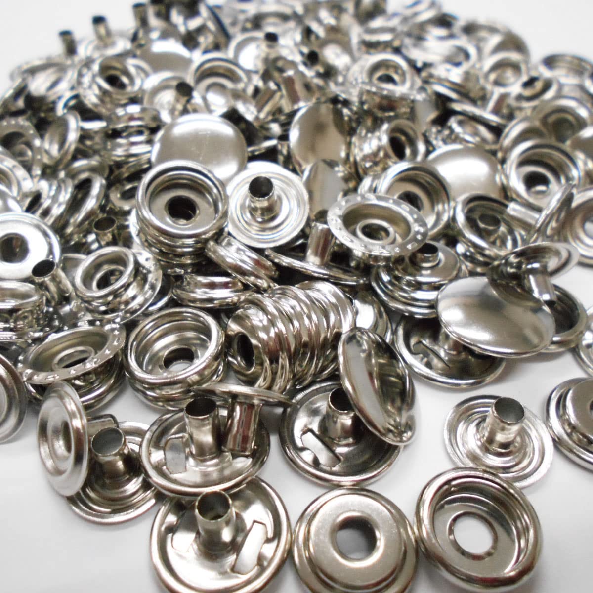 Amazon.co.jp: ジャンパーホック 15mm 金具 シルバー 50組 ボタン