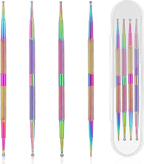 4PCS Dotting Tools Nail Art, Double-end Embossing Tools for Painting Mandala Dotting Pen for Nail Art Supplies Design Tool