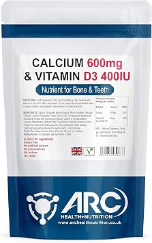 Calcium Tablets with Vitamin D3 | 360 Tablets | Bone & Teeth Support | Calcium Supplement for Men & Women | ARC Health Nutrition