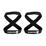 Gymreapers Figure 8 Lifting Straps For Deadlift, Powerlifting, Strongman, & Cross Training Strong Weightlifting Wrist Straps For Men, Women