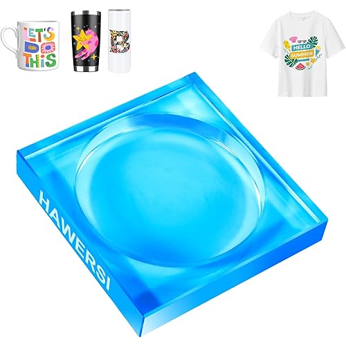 HAWERSI 2 in 1 HTV Cooling Block for T-Shirts,Sublimation tumblers,Mugs and Glass Cups,DTF Film & Heat Press Vinyl Accessories, Fast Cooling Block for Heat Press