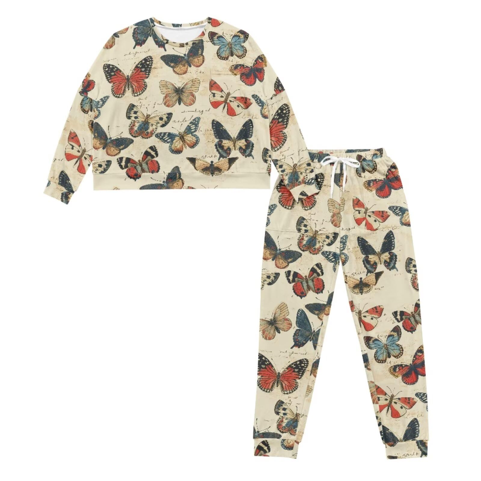 Pigiama da Donna con Coulisse, a Maniche Lunghe, Comodo, alla Moda e Confortevole