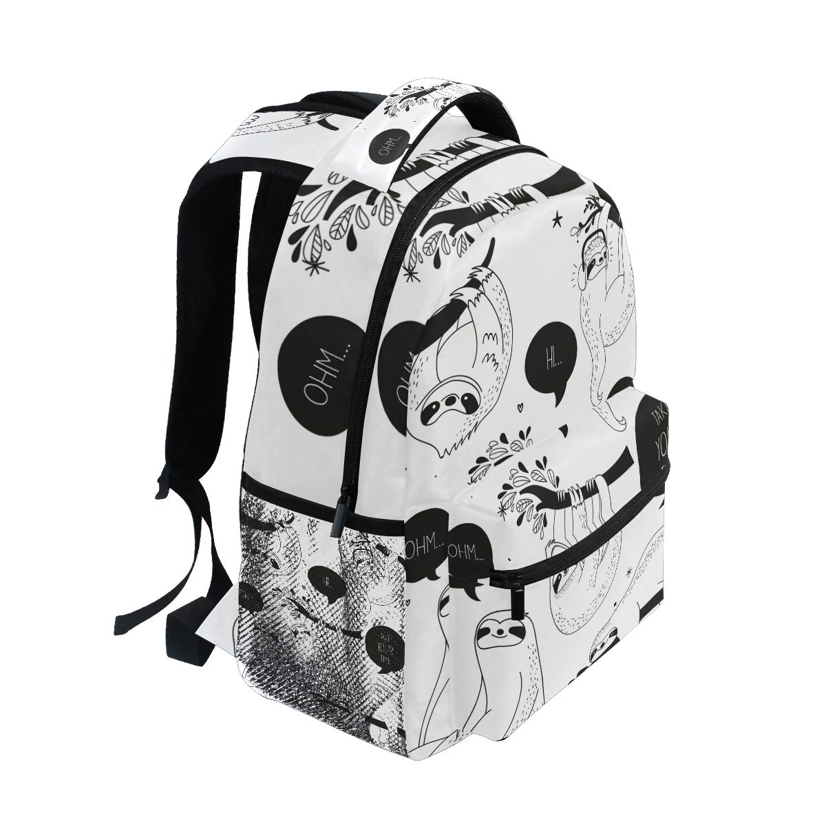 domook School College Backpack Rucksack Travel Bookbag Outdoor Cute (Sloth-3) One Size