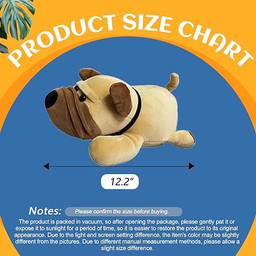 Miniatura 2 de Peluche de perro de 12.2 pulgadas, lindo Shar-Pei, almohada de peluche realista para cachorro