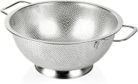 YC Kitchen Rozsdamentes Acél Szűrő 28,5 cm - Tésztaszűrő Fogantyúkkal, Mosogatógépben Mosható, Konyhai Edény 1