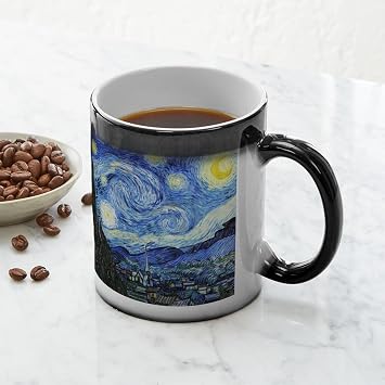 CafePress The Starry Night By Vincent Van Gogh Ceramic Magic Mug Coffee, Tea Cup 11 oz