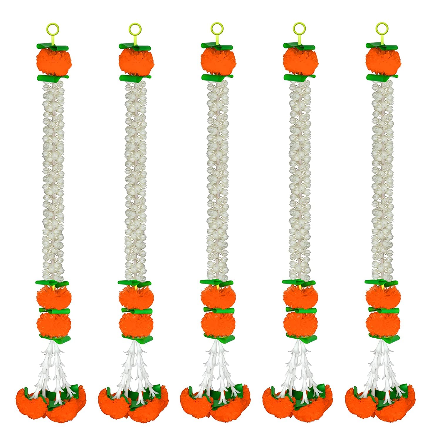 Fleurs artificielles de jasmin orange lot de 5 pour decoration interieure