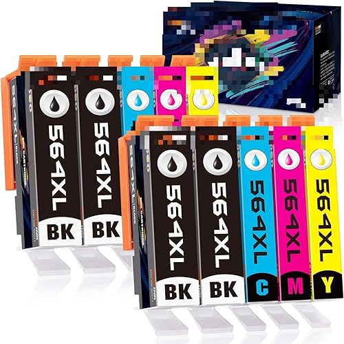 GSGSC Cartuchos de tinta de repuesto para tinta de impresora amarilla 564