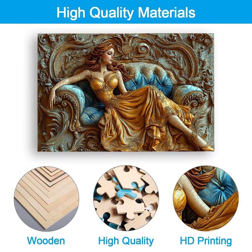 Puzzle 1000 Piezas, Puzzle Mujer de Madera para Adultos, Regalos -2638