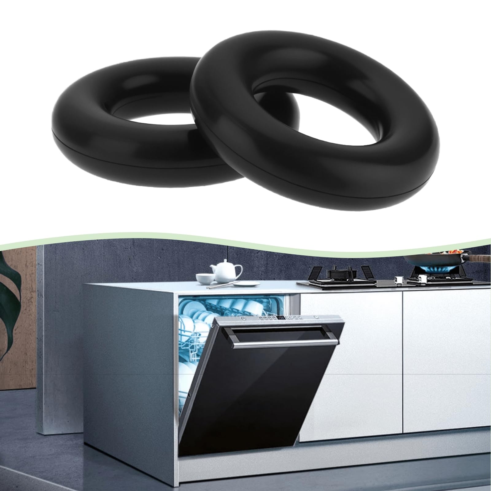 LT Easiyl 10pcs Dishwasher Water Softener Air Break Seal Rings Water Softener O-Ring Seal O-Ring Seal Compatible with Smeg Compatible with Diplomat (11x21x5mm) - Image 3