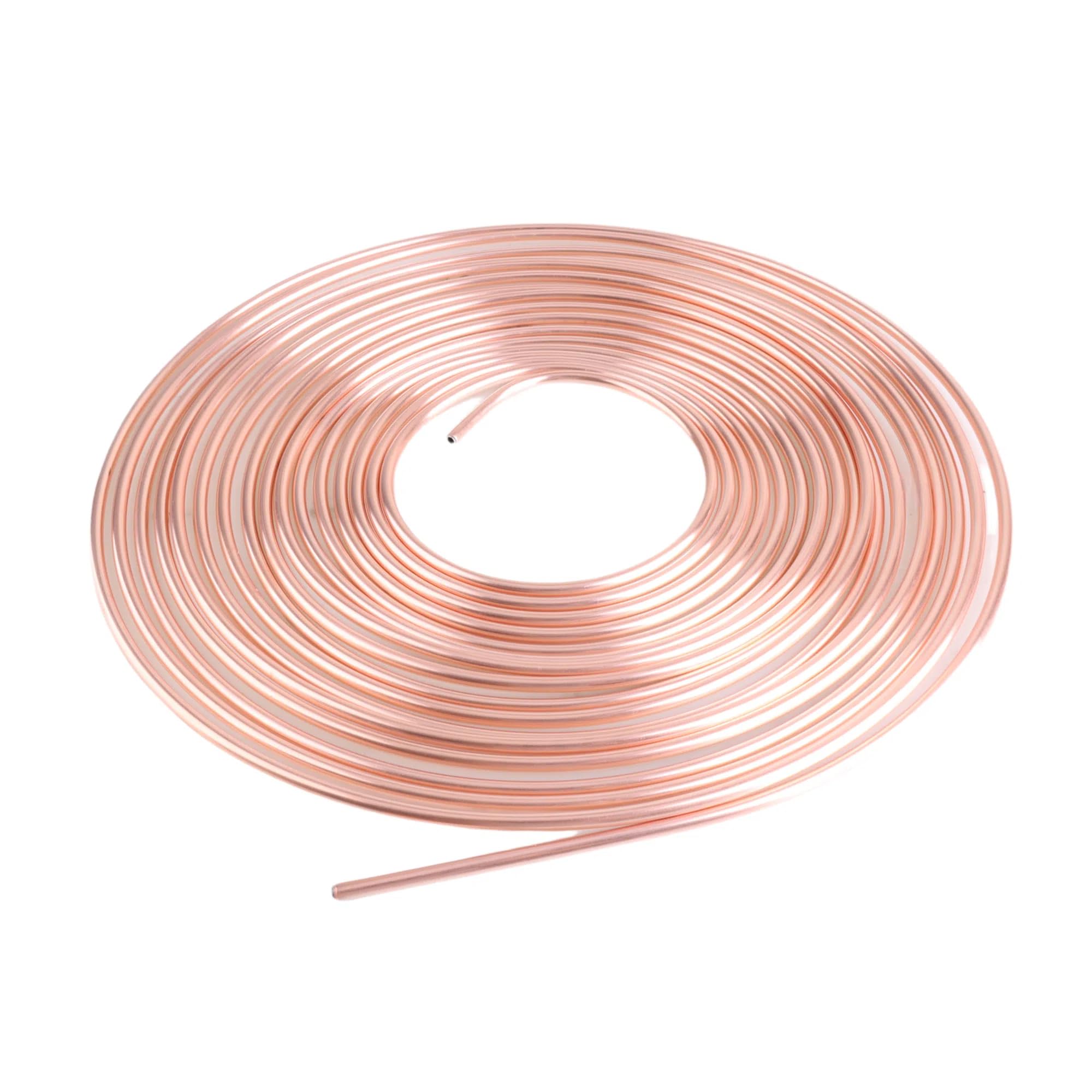 Tuyau de frein avec revêtement en cuivre de 1,9 m de diamètre pour conduite de frein automobile avec 20 écrous et assortiment de 12 raccords de tuyau de frein (1,9 m de 0,9 cm)