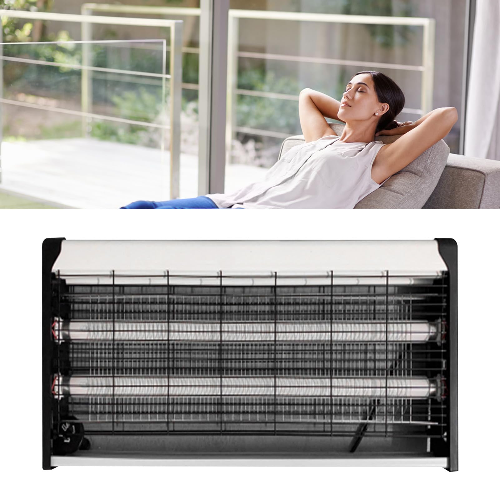 Fdit 20W Pułapka na Muchy, Elektryczna LED Montowana na ścianie do