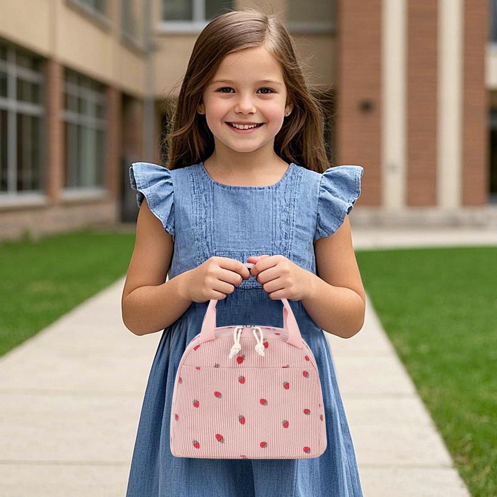 Sac Isotherme Repas Pour Femme, Sac Lunch Isotherme Pour Enfant Lunch Bag Portable Pour Etudiants Lunch Box Femme Beige Heart 99408282