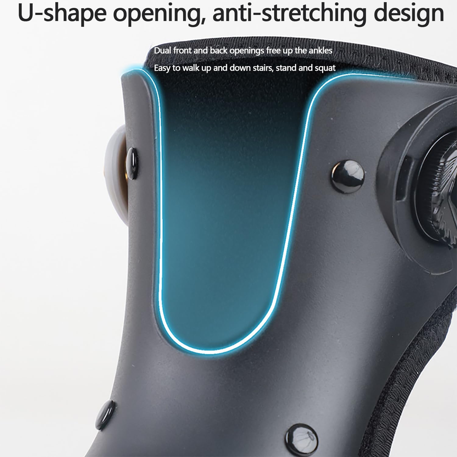 Inmovilizador De Tobillo, Drop Foot Ortesis Soporte Tobillo Pie con Airbags Y Abertura En Forma De U, Diseño Anti-Estiramiento, Diseño De Soporte Triangular para Esguince De Tobillo