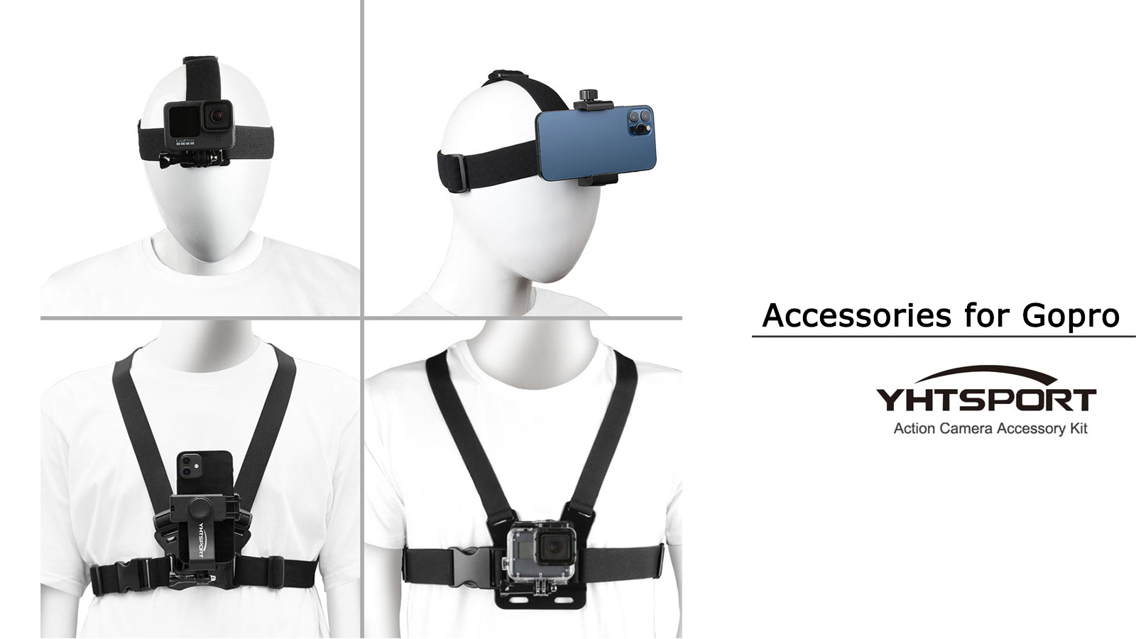 Imbracatura Pettorale Per GoPro YHTSPORT - Supporto Regolabile Per Action Cam - Foto 10