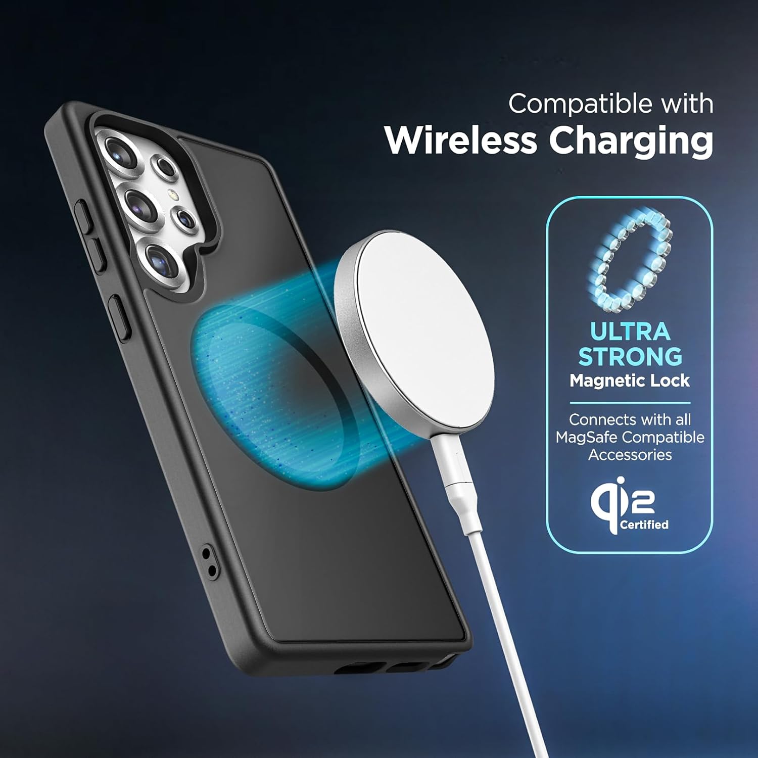 Encased Belt Holster Case for Samsung Galaxy S25 Ultra, (Slim Fit) Case with Rotating Phone Holder Clip (Magnetic, Compatible with MagSafe) Matte Black - Image 6