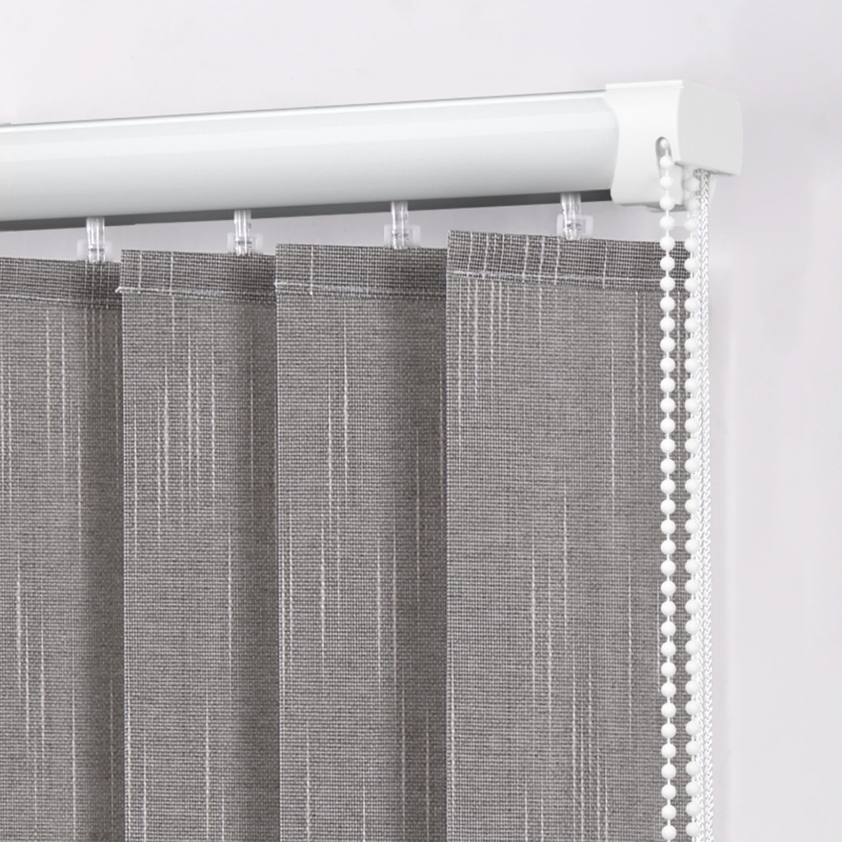 Tende a velo grigie personalizzate per Clete Set termiche a doghe da 98 mm, filtraggio della luce e oscuranti, per interni, protezione della privacy, dimensioni 100 x 240 cm