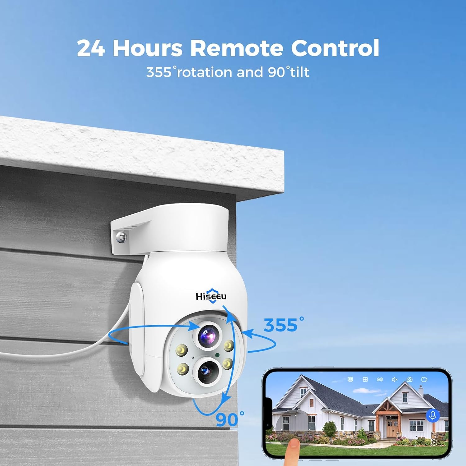 Hiseeu 3MP Dual Lens Security Camera