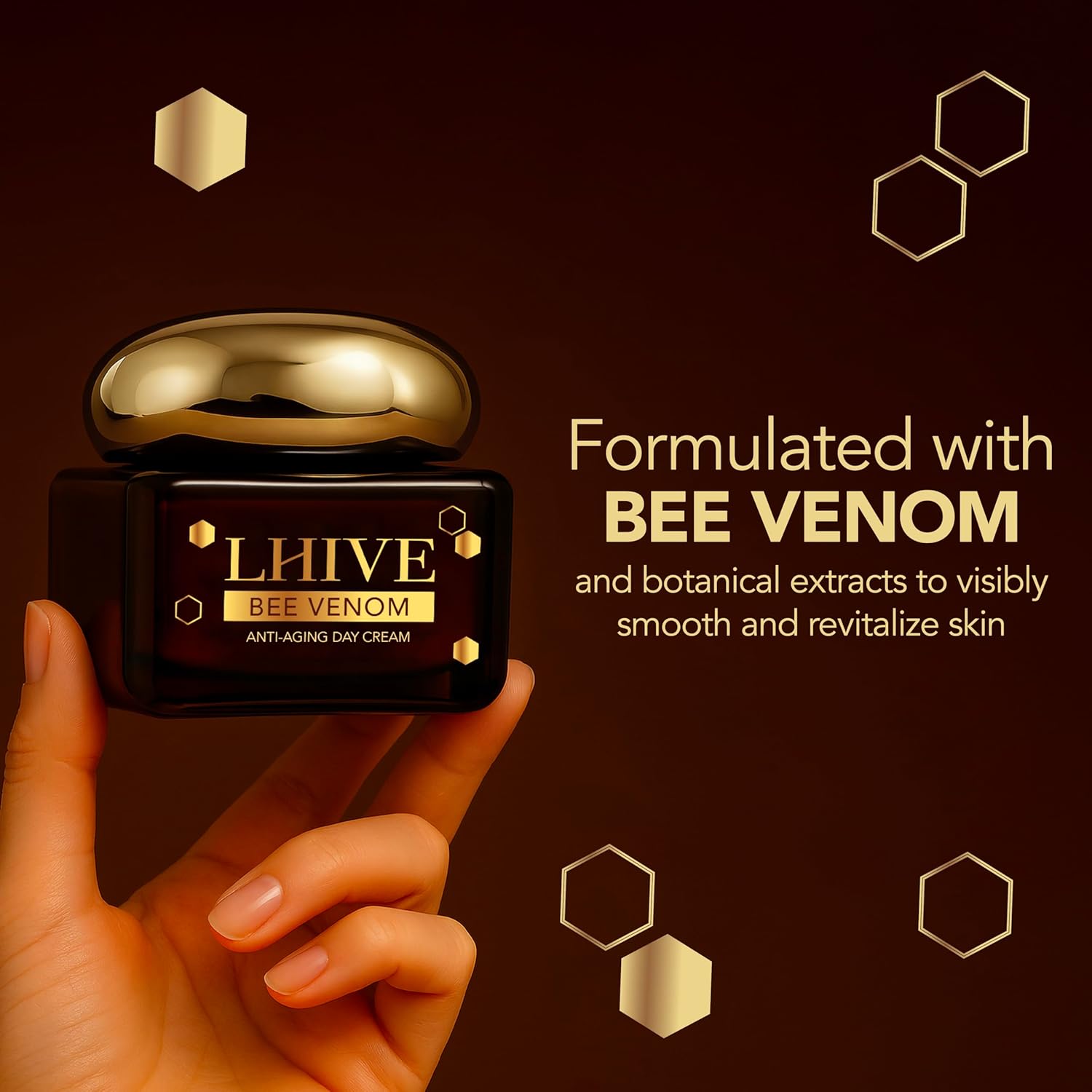 Bee Venom Anti-Aging Face Cream | Firming Moisturizer for Women | Smooths Fine Lines, Non-Greasy & Fast-Absorbing | Manuka Honey, Aloe Vera & Squalane | Sensitive Skin Safe | 1.7 oz