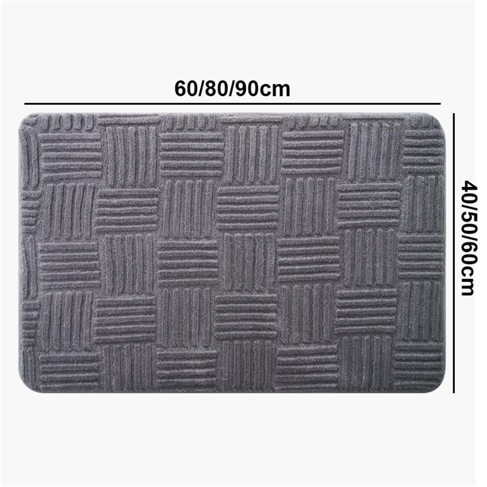Alfombra de baño de microfibra suave y absorbente, antideslizante, de secado rápido, lavable a máquina, color blanco, 50 x 80 cm