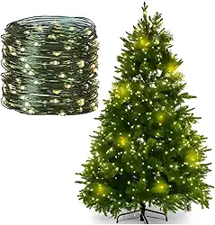 Pisca-pisca LED Decorativo, 10 Metros de Cordão Luminoso Branco Quente, Fio de Cobre Transparente, para Árvore de Natal, Festas e Eventos, Alimentação Elétrica