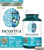 Suplementos Neuronales NEURIVA Plus para Memoria y Concentración, Nootrópicos Neurofactor y Fosfatidilserina Probados Clínicamente, con Vitamina B12, Vitamina B6 y Ácido Fólico, 30 Cápsulas | Suplementos para Memoria y Concentración, Fosfatidilserina, Vitamina B12, Vitamina B6, Neurofactor, Cápsula Nootrópica Descafeinada 30 Unidades (Paquete de 1) 1