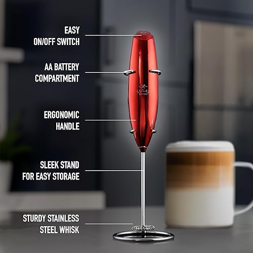 Miniatura 4 de Zulay Executive Series Ultra Premium - Espumador de leche de regalo para café con acabado de lujo, espumador de café de mano para latte, espumador