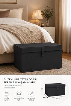 Çok Amaçlı Organizer Lüks Saklama Kutusu Düzenleyici Hurç (Maxi Boy 50 * 40 * 30 Cm)