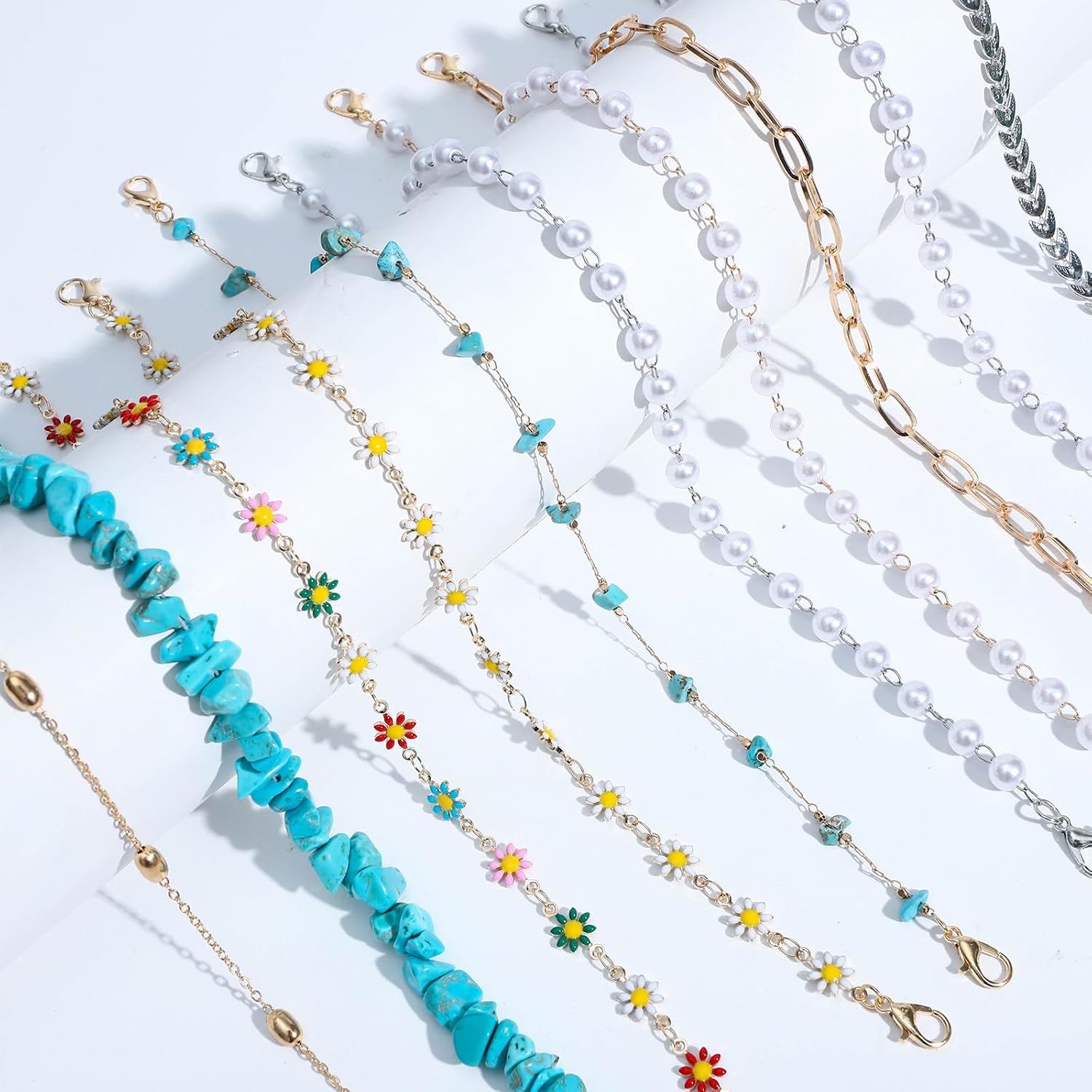 NEWITIN 12 Pieces Trucker Hat Chains Bulk Trucket Hat Charms Metal Detachable Chains Mesh Baseball Cap Charm Decoration Chain Hats Jewelry Accessories for Women Men - Image 3