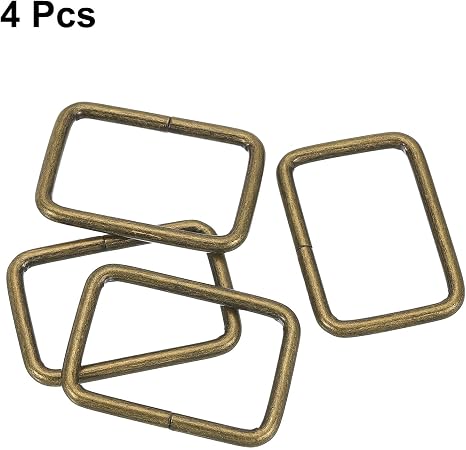 QUARKZMAN 8er Set Metall Rechteckringe – Zinklegierung, 50x16 Mm Innemaß, 4,8 Mm Drahtstärke, Für Gurtbänder, Rucksack DIY, Taschen, Schultergurte & Nähen