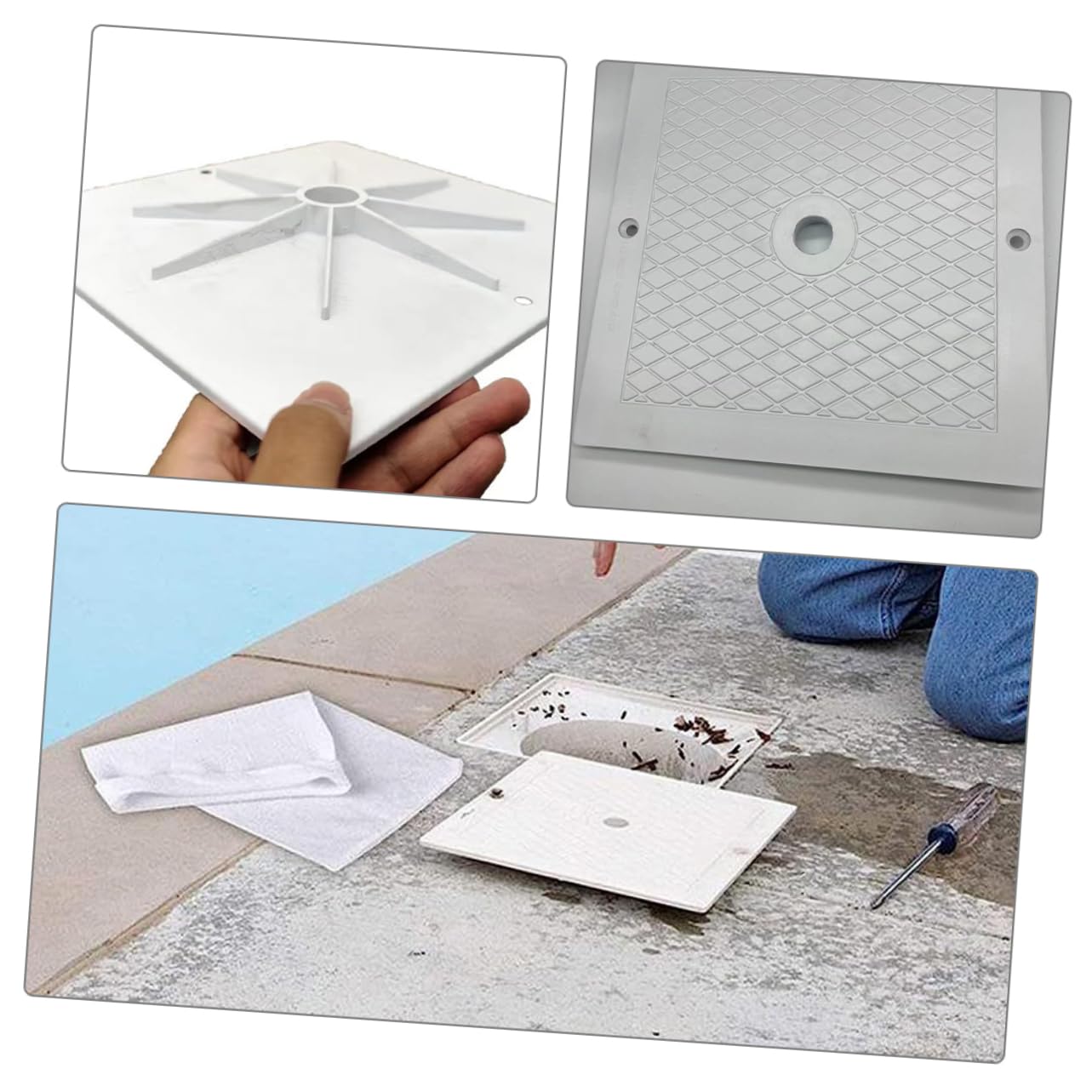 2 Piezas Tapa de Repuesto para Skimmer de Piscina con Resistente de Accesorio para sin Residuos Compatible con Varios Paquete de Unidades