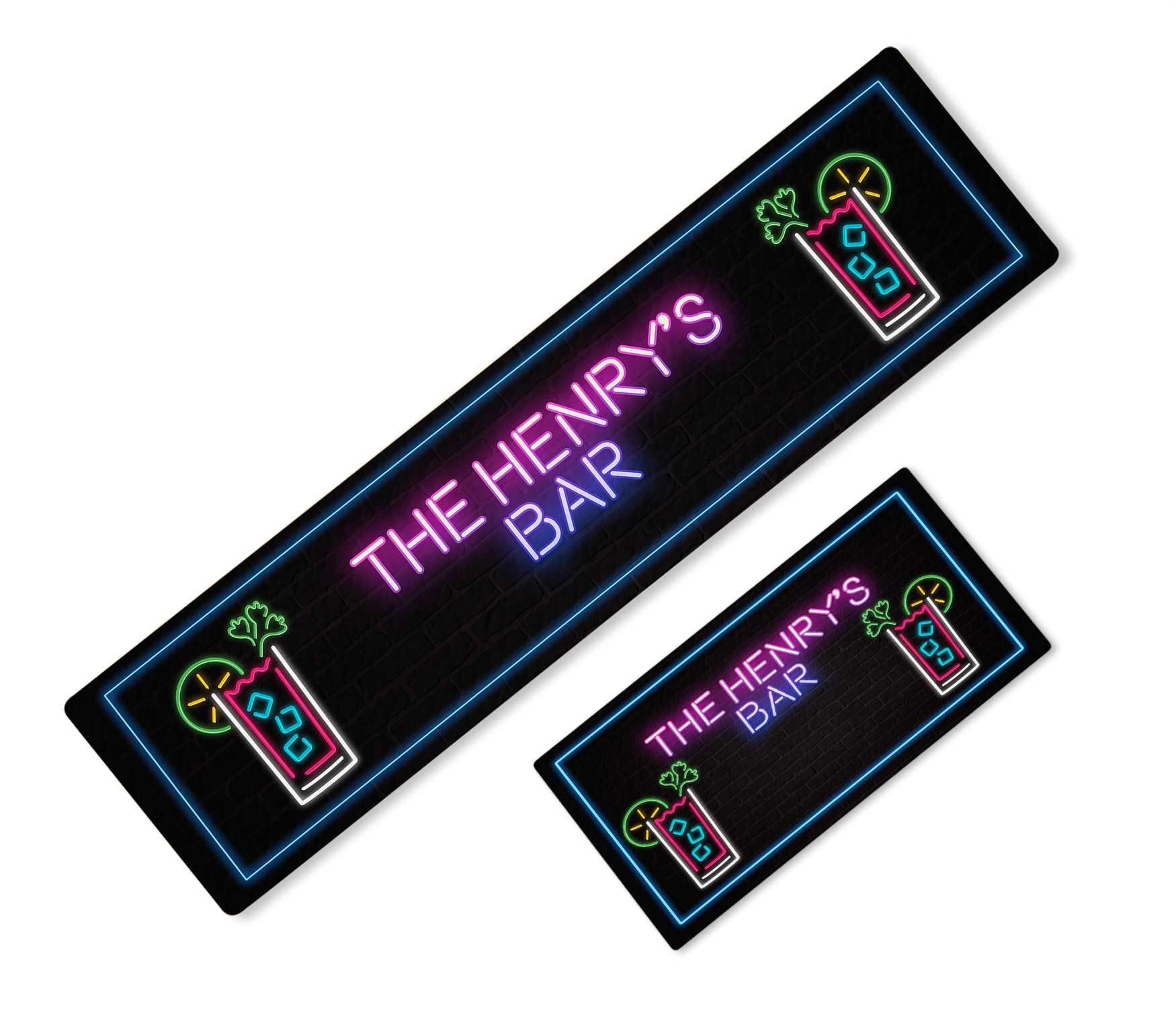 Personalised Bar Runner – Custom Text Beer Mat for Pub, Home Bar, Café or Special Occasions 3 (41x23cm)