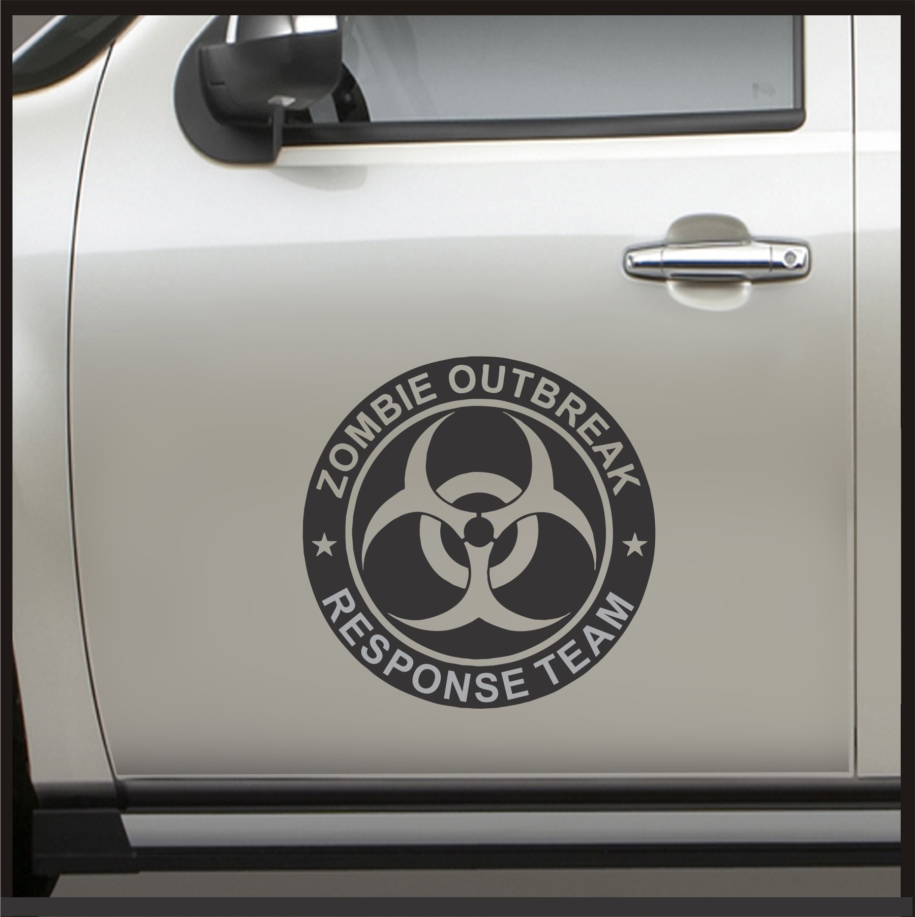 Sticker Connection | Zombie Response Team | Door Stickers Decal Biohazard Radioactive Set bio Hazard| 14"x14"