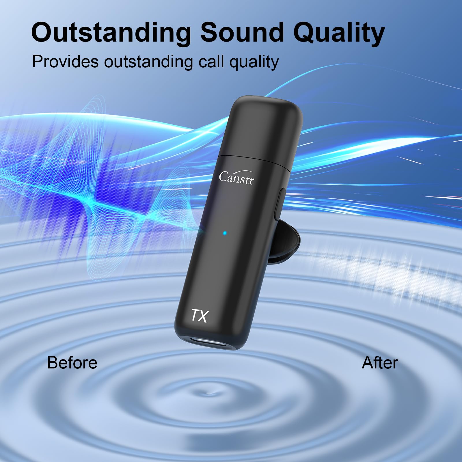 Canstr Conference Speaker with 4 Wireless Mics, USB Speakerphone with AI Noise Reduction&360° Voice Pickup, Conference Microphone Compatible with Leading Platforms (4 Wireless Mics)