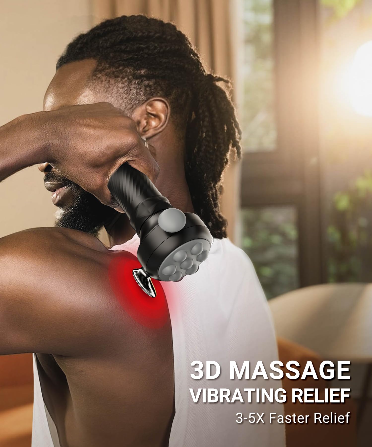 HYAKO Pro Max Professionelle Massagepistole - 3,5mm Amplitude Tiefengewebe-Massagegerät, Vibrations-Therapie für Sportler zur Ganzkörper-Erholung, Geschenk(Grau)