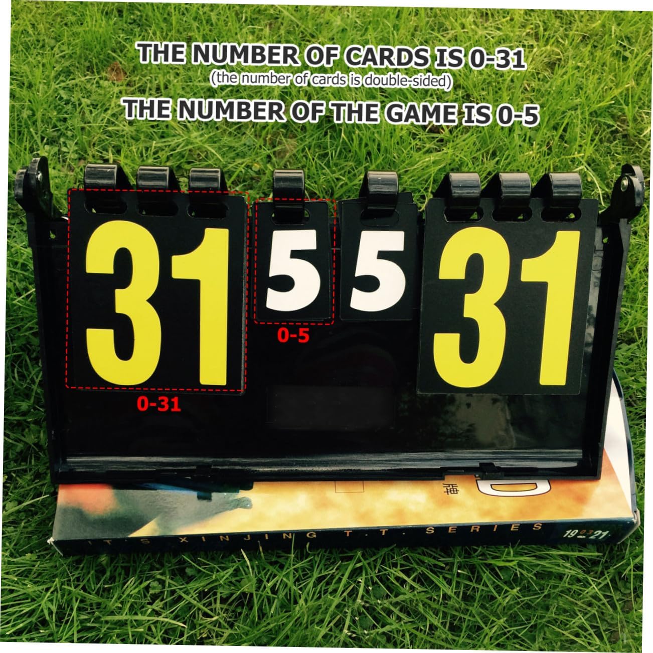 High-Grade Recorder for Basketball Table Tennis Volleyball Badminton Plastic Material Easy-Turn Pages Clear Digital Print Portable Sports Game Scoreboard in Black