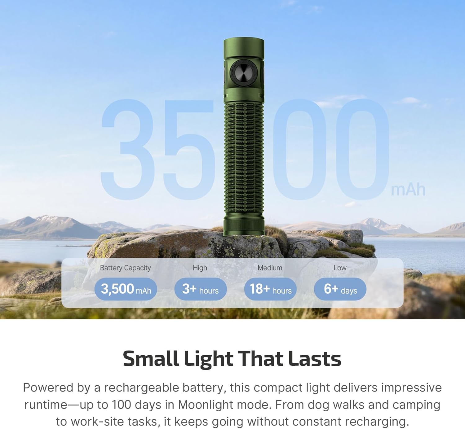 OLIGHT Baton4 Pro EDC Flashlight Rechargeable, 1600 Lumens Small Pocket LED Light with Tactical Switch and Magnetic & USB C Dual Charging, IPX8 for Home Use, Camping, Outdoor and Emergency (OD Green)