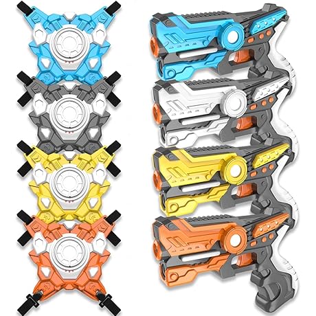 Laser X Revolution Laser Tag Party Set: 4 Blasters, Vests, Energized Beams