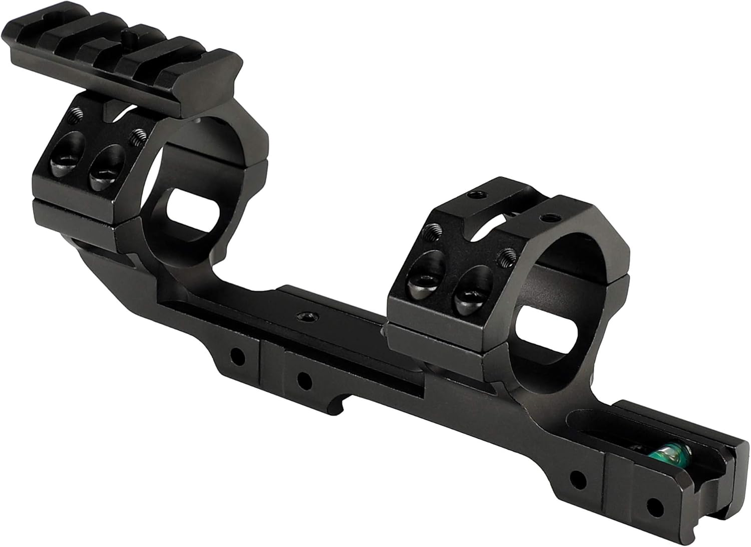 WINFREE 1 inch 30mm Scope Rings Medium Profile Cantilever Dual Rings Black with top Rails for 11mm Dovetail Rail