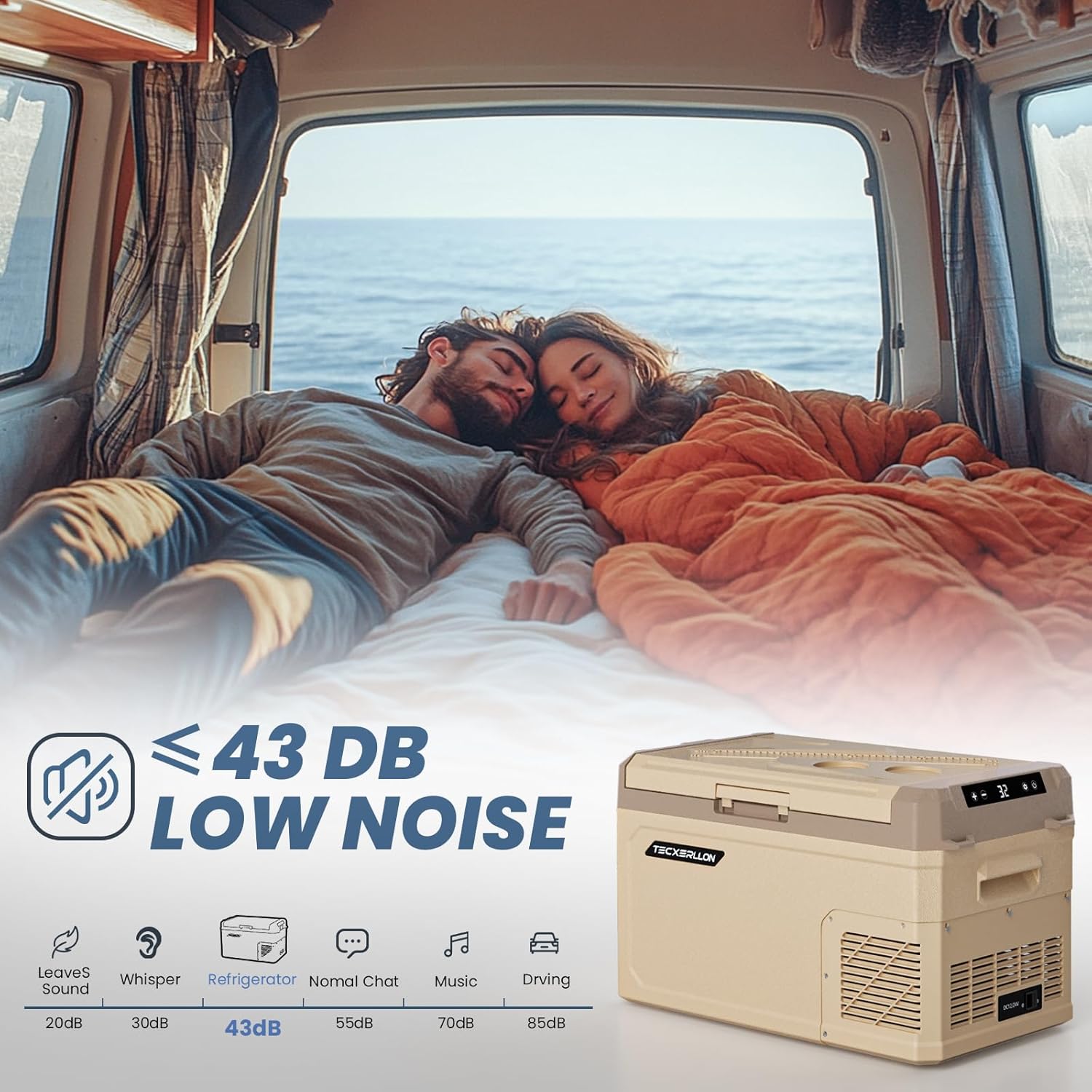 12V Refrigerator 30 Quart Portable Freezer, Electric Cooler for Vehicles Car Refrigerator 12V Portable Fridge for Car Camping Truck Van RV SUV Road Trip Travel