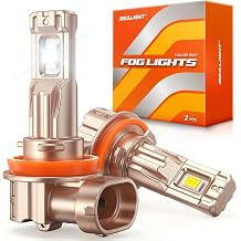 SEALIGHT H11/H16/H8 LED Fog Light Bulbs, 18000LM 6500K White-2 Pack