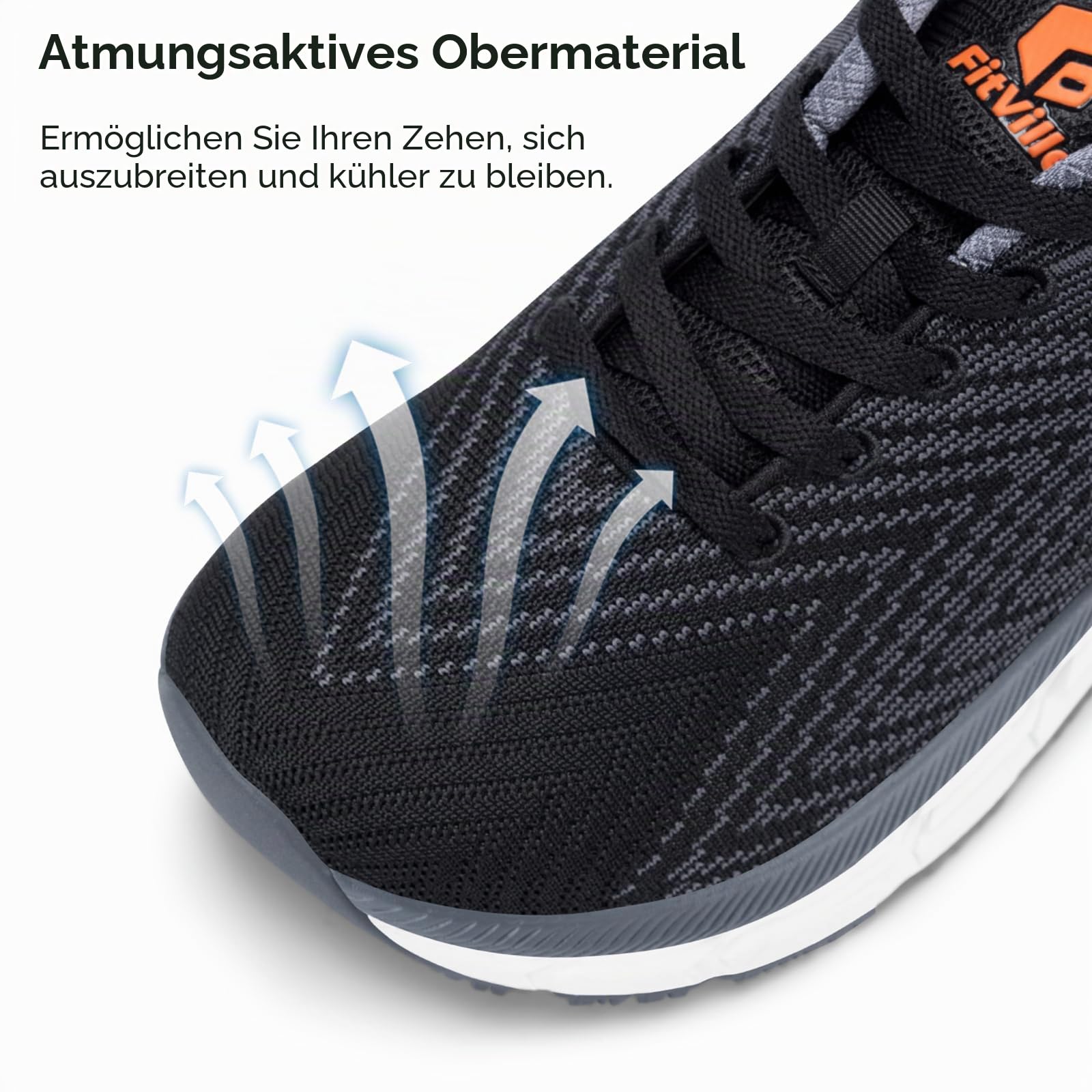 FitVille Extra Weite Laufschuhe Herren Joggingschuhe Gedämpft Sportschuhe Atmungsaktiv Turnschuhe Tennis Fitness Jogging Walkingschuhe
