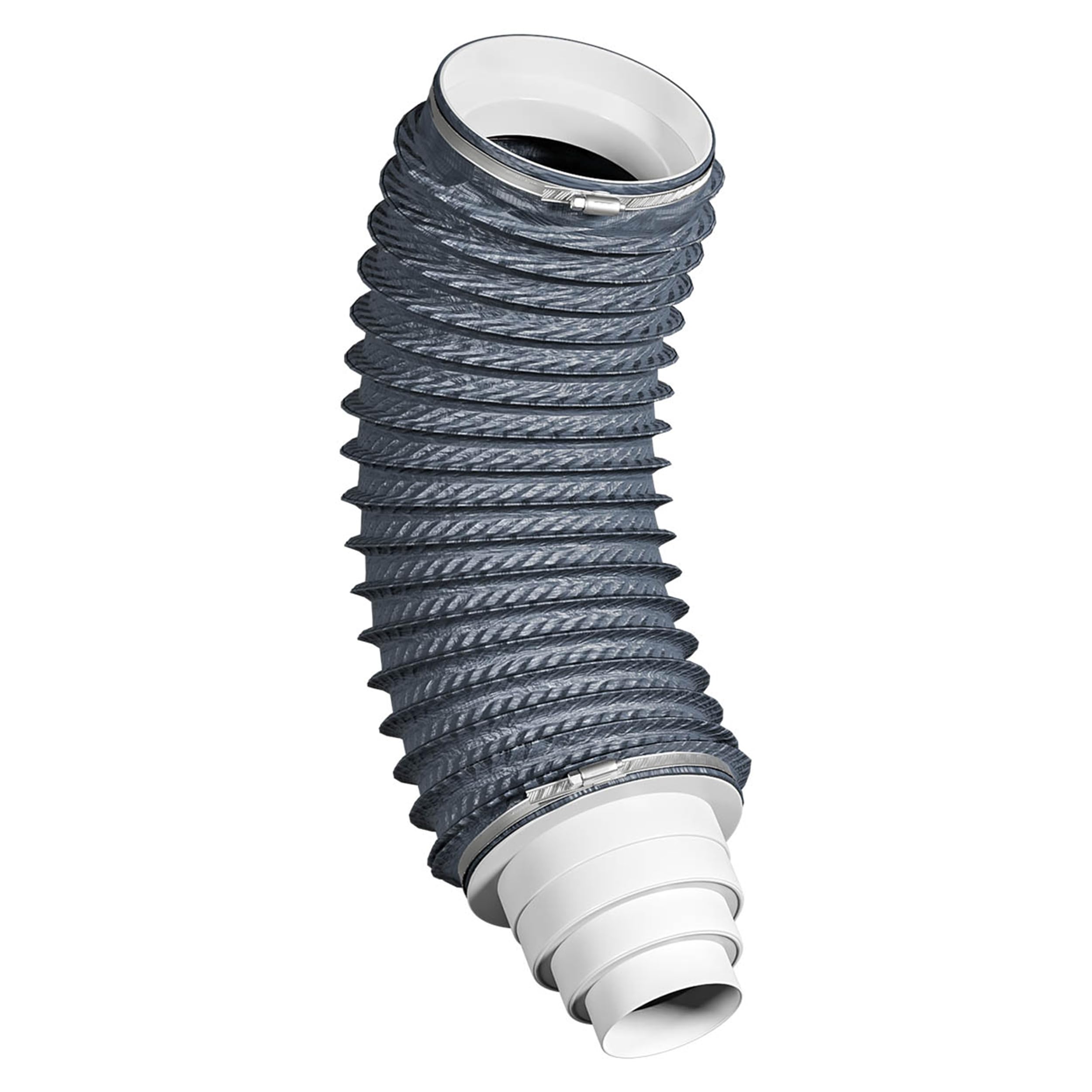 Bandloo VENTOS X PLUS 150 mm + FLEXOS X PLUS 60 cm Entlüfterkamin Dachziegel Lüftungskamin Schwarz RAL 9005