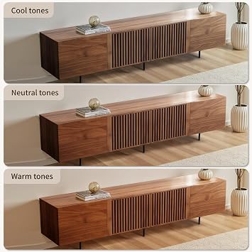 Walnut Long TV Unit Stand for Living Room 65-100 Inch TVs 240cm