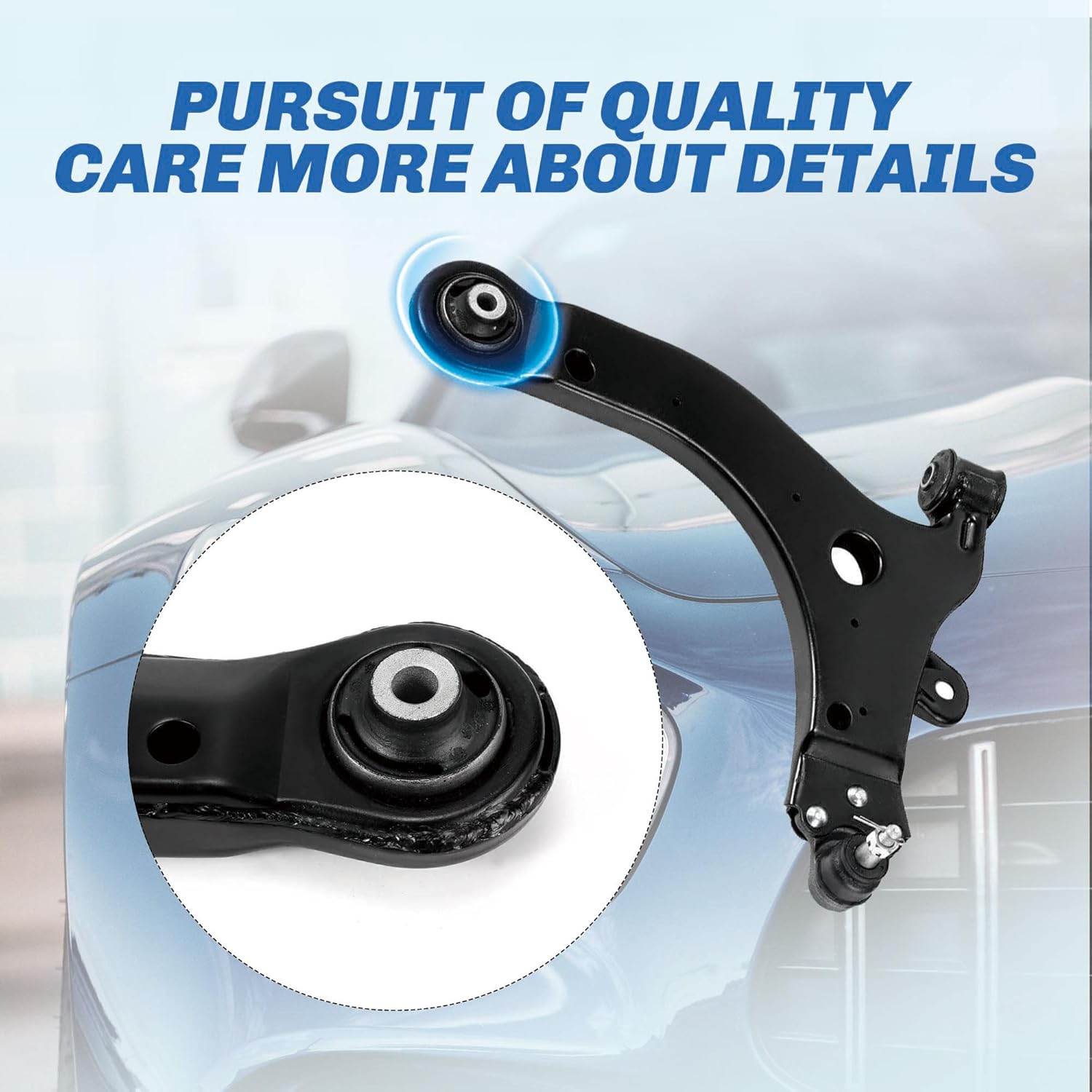 Front Lower Control Arm with Ball Joint Compatible with Chevy Impala Venture Buick Allure Century Lacrosse Regal Oldsmobile Pontiac Front Lower Control Arm Kit K80538 K80539