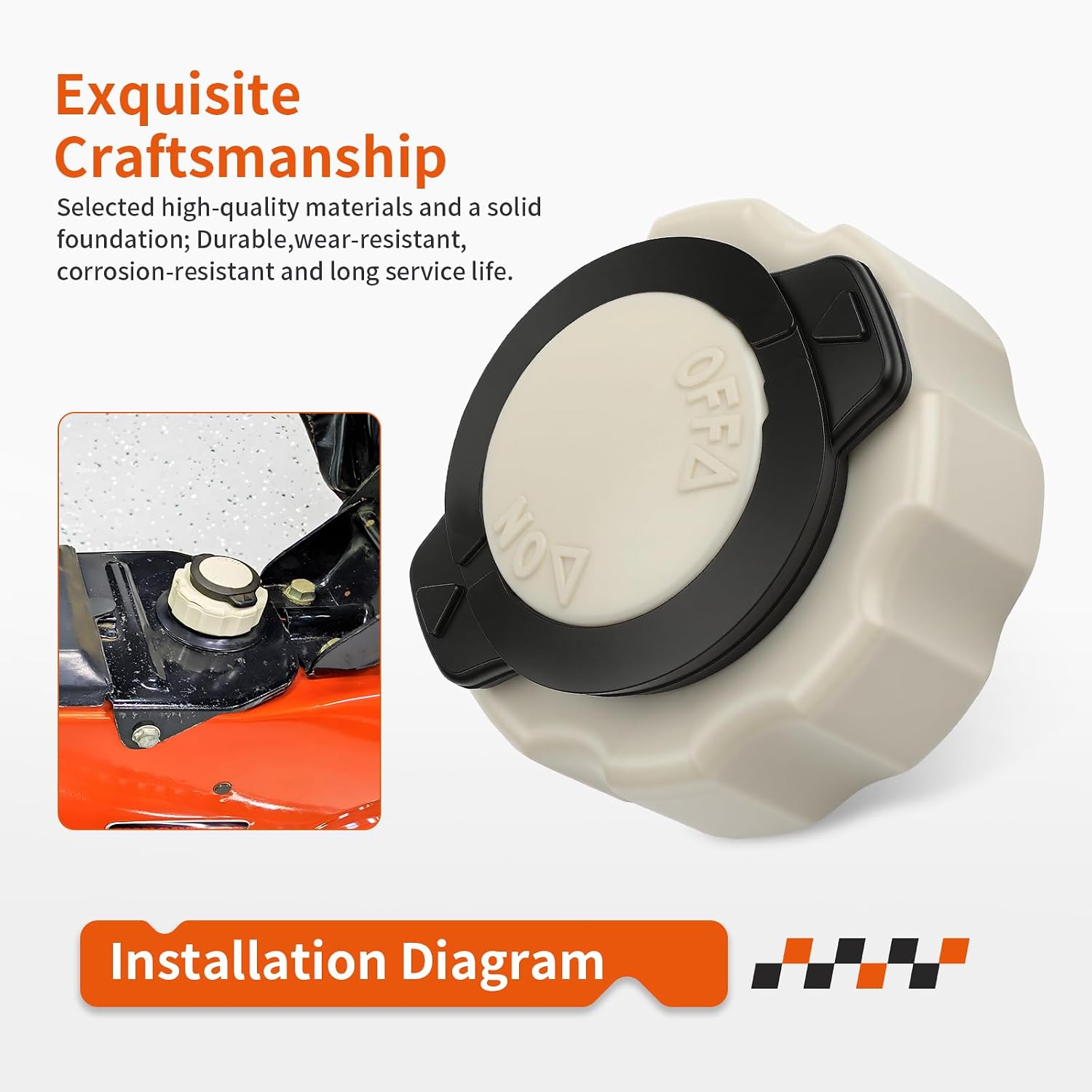 Fuel Gas Cap For Honda CT70 Trail 1970-1971 CT70HK1 Trail 1972(Use up to Frame SN 2017000) 17620-098-010