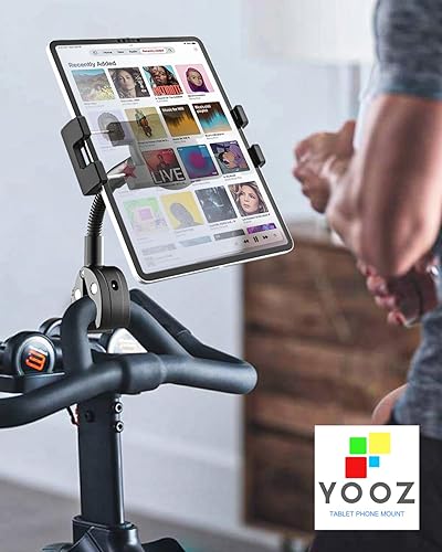 Miniatura 4 de Soporte para tableta para manillar para silla de ruedas de motocicleta, brazo de cuello de cisne de metal, abrazadera de montaje de bicicleta para
