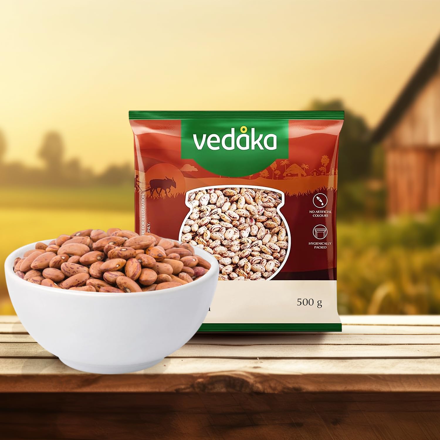 Amazon Brand - Vedaka Unpolished Chitra Rajma | 500 G | Premium Chitra Rajma - Image 8 thumbnail