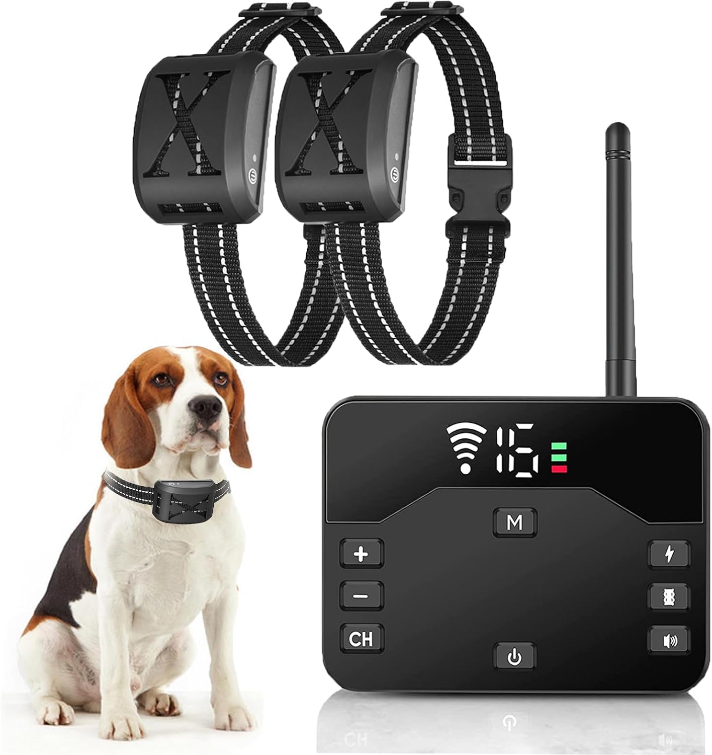 Wireless Dog Fence, Outdoor Pet Electric Boundary Containment System, Shock Collar for Large Dogs, Adjustable Vibration & Shock, Waterproof Rechargeable Training Collar, for 1 2 3 Dogs,for3d